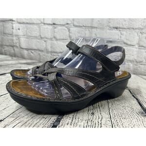 NAOT Sandals Brown Paris Leather Sandal Israel Made Womens Size 39 US 8-8.5